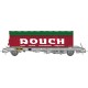 REE modeles WB-352 - Wagon KANGOUROU Ep.III + Remorque "ROUCH" bâche verte double axle - HO