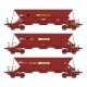 REE modeles WB-311 - COFFERT 3 WAGONS TREMIE EX T2/T3 Ep.IV-V «SIMOTRA» - HO