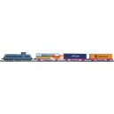 Coffret de départ P1075 - BB66000 et 3 wagons porte container - PIKO SAI - HO