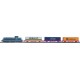 Coffret de départ P1075 - BB66000 et 3 wagons porte container - PIKO SAI - HO