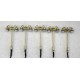 set of 5 double street lamps in gold metal globes - HO