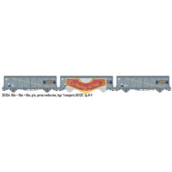 LS-models LSM-30654 - Set de 3 vagones EVS "GEFCO" - SNCF - HO