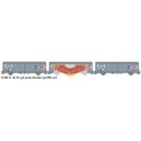 LS-models LSM-30656 - Set de 3 vagones EVS "SIMCA" - SNCF - HO