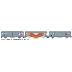 LS-models LSM-30656 - Set de 3 vagones EVS "SIMCA" - SNCF - HO