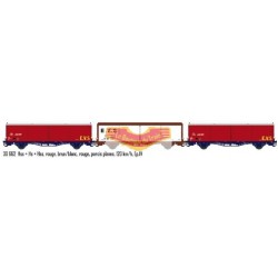 LS-models LSM-30662 - Set de 3 vagones EVS amarillo y negro - SNCF - HO
