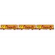 LS MODELS LSM-30661 Set de 3 vagones EVS CHAMPIGNEULES ep 4 - SNCF - HO
