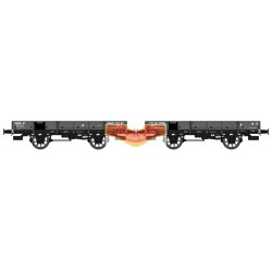 REE WB 357 - Set of 2 Wagons 19 FLAT OCEM brakes wheels radius - PLM ep 2 - HO