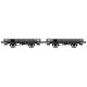 REE WB357 - set de 2 Wagons PLAT OCEM 19 freinés roues a rayon - PLM ep 2 - HO