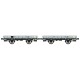 REE WB 359 - Set of 2 Wagons 19 FLAT OCEM brakes wheels radius - PO ep 2 - HO