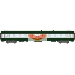 REE vb069 - passenger car UIC B10 scrubland Green and ALU ep4 - HO