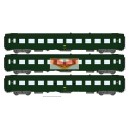 REE vb066 - box of 3 UIC Green celtic passenger Cars ep4 - HO