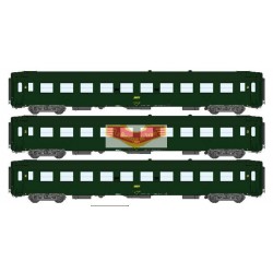 REE vb066 - caja de 3 coche de pasajeros UIC céltico verde EP4 - HO