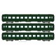 REE vb066 - box of 3 UIC Green celtic passenger Cars ep4 - HO
