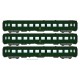 REE vb066 - box of 3 UIC Green celtic passenger Cars ep4 - HO