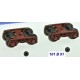 REE modeles XB101B01 - Set of 2 bogies brown for passenger cars - HO