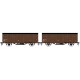 LS-models LSM 30500, 2 Wagons COUVERT STANDARD brun toit noir SNCF, époque 3 - HO