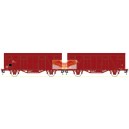 LS-models LSM 30502, 2 Wagons COUVERT STANDARD rouge UIC SNCF, époque 4 - HO