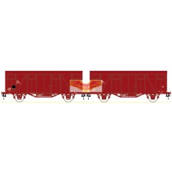 LS-models LSM 30502, 2 Wagons COUVERT STANDARD rouge UIC SNCF, époque 4 - HO