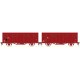 LS-models LSM 30502, 2 Wagons COUVERT STANDARD rouge UIC SNCF, époque 4 - HO