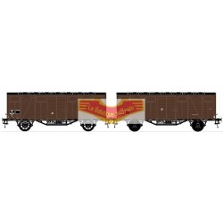 LS models LSM-30500, 2 Wagon COVERED WOOD brown, dark roof, SNCF, ep 3 - HO