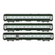 REE vb102 - box of 3 UIC Green and grey passenger Cars ep5 - HO