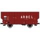 REE modeles WB366 - set de 2 Wagons ARBEL UPWS brun 3 portes - EP III 1956 - HO