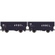 REE modeles WB367 - Set de 2 vagones ARBEL TRANORD 3 puertas - EP III 1956 - HO