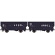 REE modeles WB367 - set de 2 Wagons ARBEL TRANORD 3 portes - EP III 1956 - HO