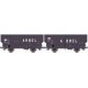 REE modeles WB370 - Set de 2 vagones ARBEL TRANORD y UPWS 3 puertas - EP III 1956 - HO