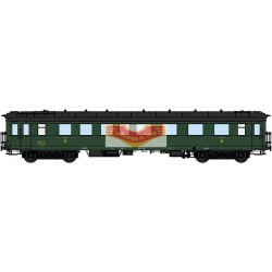 REE modeles vb36126 - Voiture voyageur bastille ex allemande pullman ep3A - HO