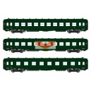 REE modeles vb137 - Set of 3 passenger cars DEV A0 courtes A8-C10 Vert 306 ep3A - HO