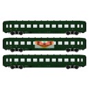 REE modeles vb129 - Set of 3 passenger cars DEV A0 courtes B10 Vert 306 ep3 - HO