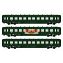 REE modeles vb129 - Set of 3 passenger cars DEV A0 courtes B10 Vert 306 ep3 - HO