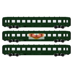 REE modeles vb129 - juego 3 coches DEV A0 courtes B10 Vert 306 ep3 - HO