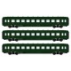 REE modeles vb129 - juego 3 coches DEV A0 courtes B10 Vert 306 ep3 - HO