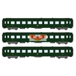 REE vb170 - caja de 3 coche de pasajeros UIC verde EP3 - HO