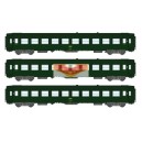 REE vb172 - box of 3 UIC Green passenger Cars ep3 - HO