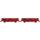 REE Modeles wb490 - set de deux wagonnets de draisine tombereau ep IV - HO