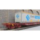 Wagon plat a bogies - porte conteneurs - HO